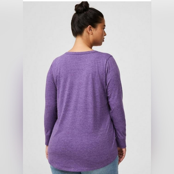 Torrid Girlfriend Signature Jersey V- Neck Long Sleeve‎ Sz 4 NWT - Picture 4 of 4